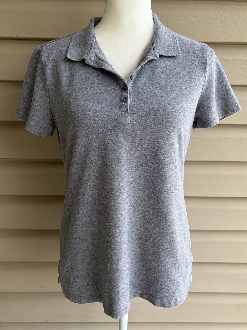 •Croft & Barrow• Classic Short Sleeve Light Gray Polo Shirt - Size Medium